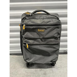 Lucas 20" Carry-On Luggage Expandable Olive Green Tactical Rolling Suitcase